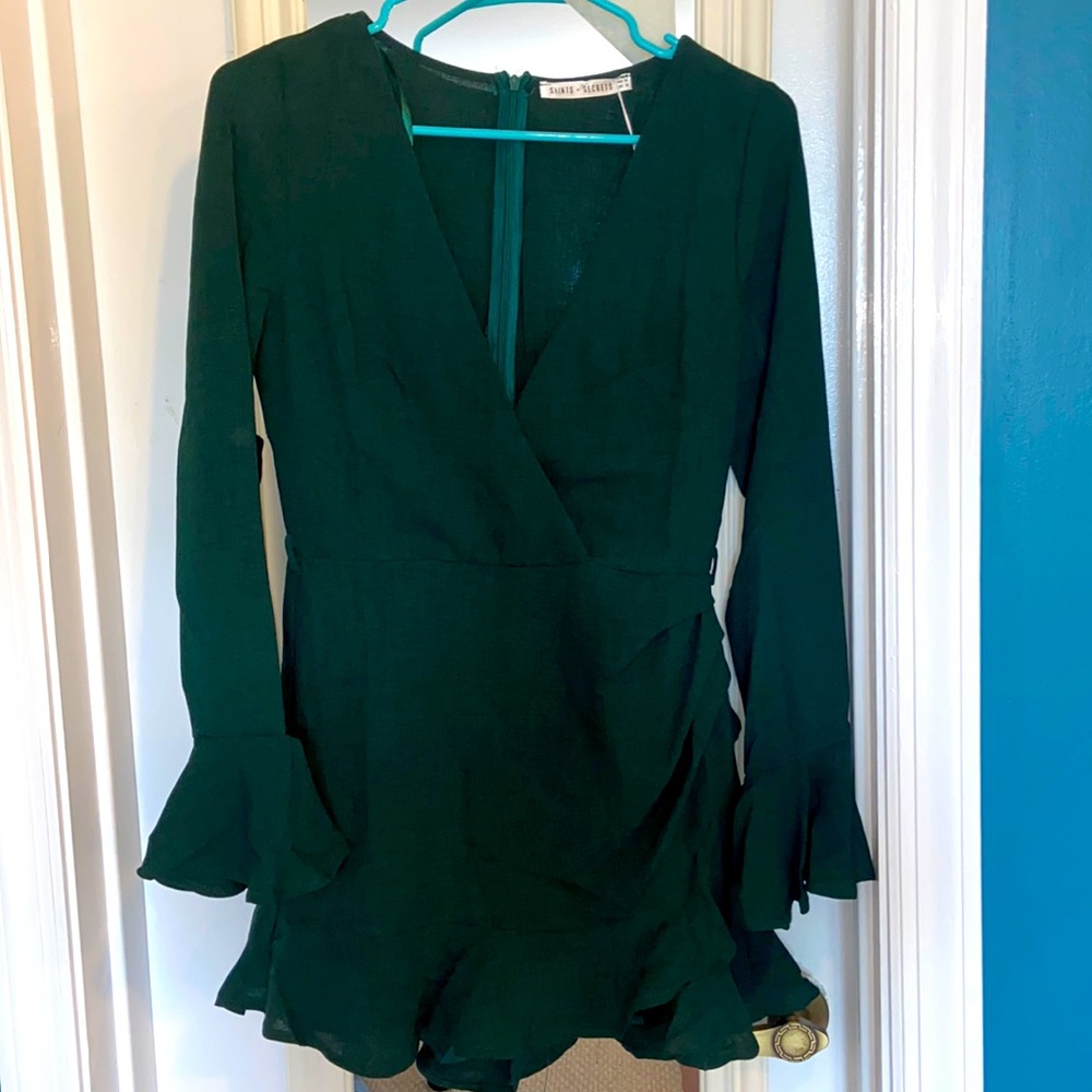 Long sleeve green romper